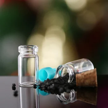 10stk 1,5 ml Mini-Gennemsigtig Glas Tomme Krukker, der Ønsker Flaske Opbevaring Hætteglas DIY Vedhæng korkprop Hjem Dekoration