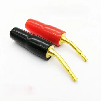 10stk 2MM Buede Pin-Banana Plug Kobber-Guld-forgyldt Audio-Forstærker Ledninger Stik phono-Stik bananstik