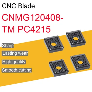 10STK CNMG120408-TM PC4215 Hårdmetal Skær Høj Kvalitet CNMG 120408 Blade CNC Drejebænk skæremaskine