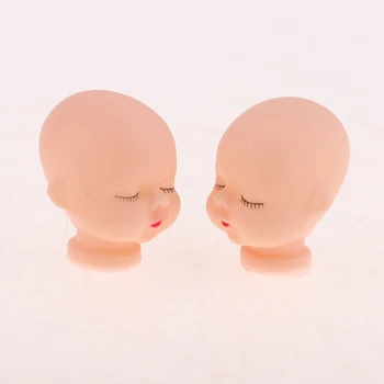 10stk Dejlig Sovende Baby Hovedet Formen For Mini Nøglering Dukke at Gøre Tilbehør, der Gælder for 5inch mini baby doll tilpasset brug