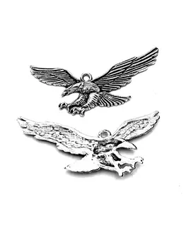 10stk Eagles charms vedhæng 28x50mm antik sølv smykke tilbehør, smykker at gøre håndværk base materiale