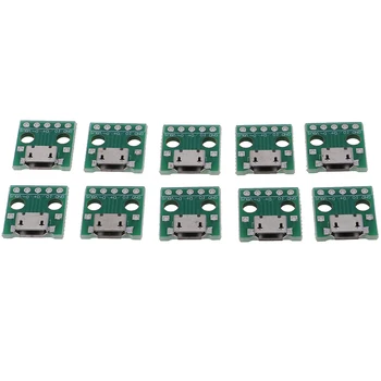 10stk Hot Salg Mini Micro USB Til DIP-Adapter 5Pins hunstik PCB Converter yrelser