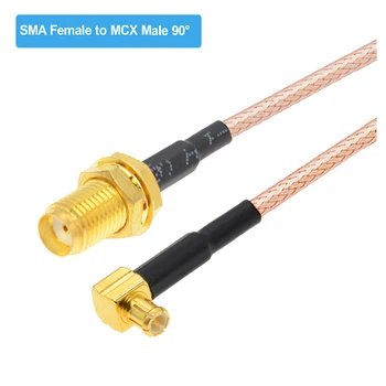 10STK Højre Vinkel Kvindelige SMA til MCX han Lige RG316 RF-Kabel Samling MCX SMA Pigtail WIFI Extension Kabel Coax-Jumper
