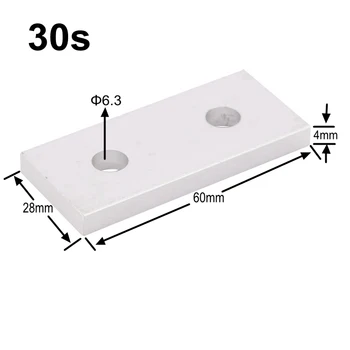 10stk Link Ende Parallel Siden af hinanden Lodret Fælles Forbinde Vinkel Stik Strip for 3030 Aluminium Profil