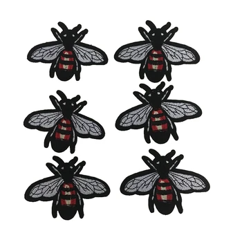 10stk/masse Bee Embroideried Sy på Jern på Brand Patches og Pynt Honningbiers Insekt Broderi DIY Sko, Tøj Dekoration