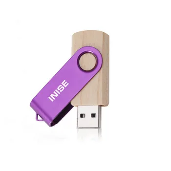 10stk/masse USB 2.0 (gratis Brugerdefinerede LOGO) Træ-Usb med Box USB-Flash-Drev Pendrive, 4GB, 8GB, 16GB, 32GB, 64GB Memory Stick til Gave