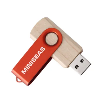 10stk/masse USB 2.0 (gratis Brugerdefinerede LOGO) Træ-Usb med Box USB-Flash-Drev Pendrive, 4GB, 8GB, 16GB, 32GB, 64GB Memory Stick til Gave