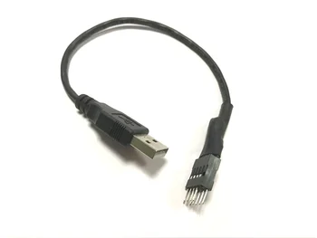 10stk PC bundkort Interne USB 9pin Mand til Eksterne USB Mandlige data extension kabel afskærmning 20cm