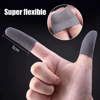 10stk Professionel Elastisk Touch Screen Anti Sved Genanvendelige Finger Ærme Ultra Tynd, Høj Følsomhed Sølv Fiber Til Gaming