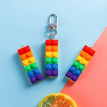 10stk Rainbow byggesten Legetøj Mursten Harpiks Charms Vedhæng til Øreringe Nøglering Udsmykning DIY Fashion Smykker Tilbehør