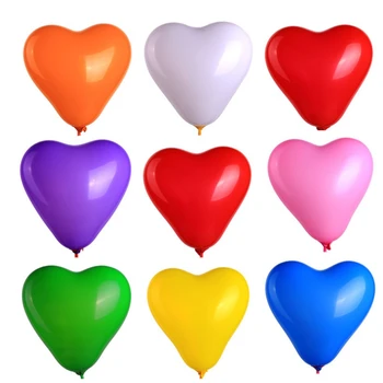 10stk Rød Hvid Hjerte Helium Latex Ballon Bryllup Part Indretning tillykke med Fødselsdagen Valentine ' s Dag Leverer Oppustelig Air Ballon