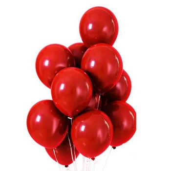 10stk Røde Latex Balloner Runde Oppustelige Balloner Valentine ' s day Ægteskab Bryllup Fødselsdag Part Indretning af Forbrugsstoffer