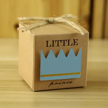 10stk Slik gaveæske til barnedåb i Europæisk Stil, Prinsesse, Prins Papir Box til Bryllup Nyfødte Parter gaveæske Dekorationer