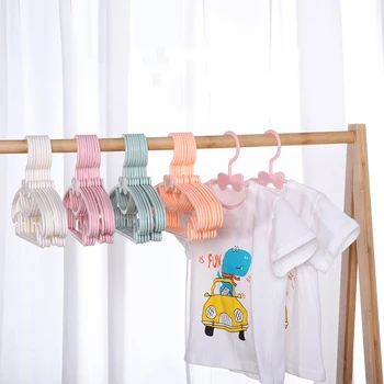 10stk/sæt Baby-Bøjle Fleksible Reoler Plast Beklædning Vise Børn Bøjler Børn Frakker Bøjle Garderobe Organizer