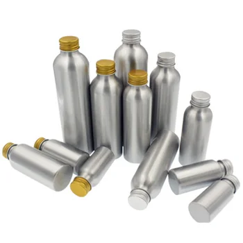 10stk Tom Aluminium Genpåfyldelige Flasker Gryde med Aluminium Skrue Låget Caps 30 ML 40 ML 50 ML 100 ML 120 ML 150 ML Tomme vandbeholdere
