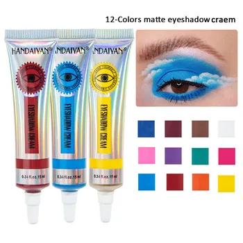 Alternativ kinakål skildring Tilbud 12 farver mat øjenskygge cream makeup indsætte eye shadow gel til  ansigt/øjne/ kosmetik makeup lang-varige og ikke-fading eyeshado \ Skønhed  Essentials > Bidsted.dk