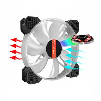 120mm Blæseren PC Computer Sag RGB-Fan med Controller Kit Stille Computer Chassis Heatsink Radiator Hastighed Justerbar Køligere