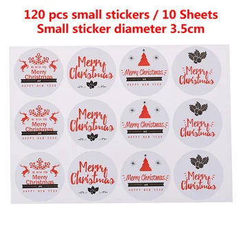 120PC/Masse håndlavede Tætning Papir Sticker Til Jul, Bryllup Slik Cookie Emballage Pose Æske DIY Dekorative Tilbehør