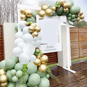 121pcs Oliven Grøn Konfetti Ballon Guirlande-Arch Kit Retro Farve Ballon Bryllup Fødselsdag Part Dekorationer Baby Shower