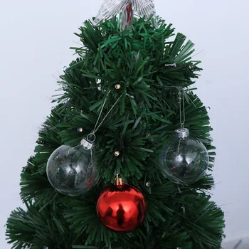 12PCS juletræspynt Gennemsigtigt Glas Hænge julekugler med Låg julepynt Gaver