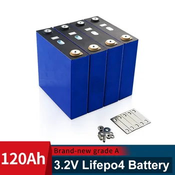 12v Batteri Lifepo4 3.2 V 120Ah 4STK Recargable Grade Et Lithium-Jern-Fosfat Prismatisk Nye Solceller EU US TAX FREE