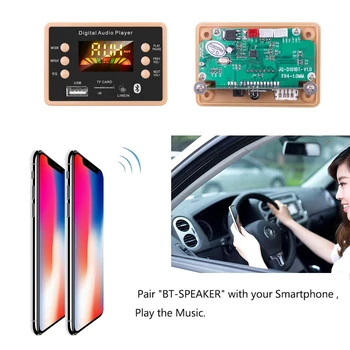 12V MP3 Dekoder Afkodning Bord Modul Bluetooth-5.0 USB MP3-Afspiller WMA WAV Støtte TF Kort, USB, FM-Fjernbetjening Bord Modul Til Bil