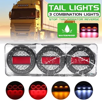 12V Universal Lastbil Trailer baglygte LED Vandtæt Bagerste blinklys Lampe Baglygte Stop Reverse