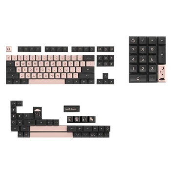 139Pcs Yagekeycap Pink Sort Tasterne SA ABS Tasterne Sæt til DIY 60% 87 TKL 104 108 MX Switches Mekanisk Tastatur
