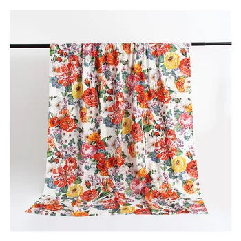 145 cm, bredde trykt bomuld stof meter shirt kjole polyester stof håndlavet DIY stof engros bomuldsklud