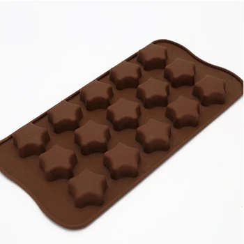 15 Gitter 3D-Stjernede Fondant Kage form for Silikone Kage Dekoration Værktøjer Cookies Is Jelly Kiks, Chokolade, Kager, Bagning Værktøjer
