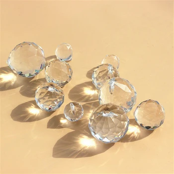 15 mm-100 mm Glas Krystaller Til Lysekroner Facetteret Hængende Bolden Krystal Dråber For at Lysekrone Dele Til boligindretning