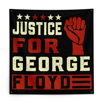 150*150 cm, jeg Kan ikke trække vejret George Floyd, Black Liv Sagen Protest Meddelelse Gobelin Flag Trump Bannere Til Parade