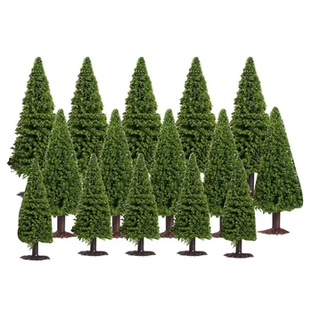 15Pcs Landskab Træ Model Pine Model Ceder Træer, Grønne Landskab omgivet af en Mini-Træer for DIY Håndværk Opbygning af Model