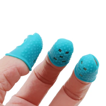 15Pcs Silikone Finger Ærme Glide Udhulet Åndbar Frit Anti-skoldning Nål Flip Book Penge ved at Spille Klaver Fingerbøl Slip