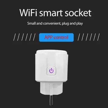 16A EU WiFi Smart Plug Adapter Wireless Remote Voice Control Power Energy Overvåge Outlet Timer-Stik Til Alexa, Google Startside