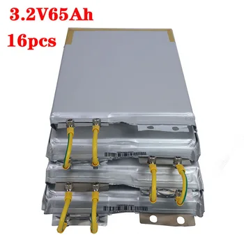 16PCS 3.2 V 65Ah batteri LiFePO4 DIY 12V260Ah 24V130Ah 48V65Ah for E-scooter RV solar Energy storage system Travel Batterier