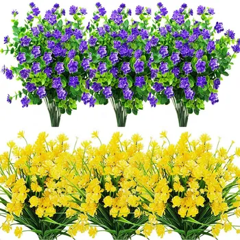 16Pcs Kunstige Blomster Udendørs UV-Resistente Planter, Buske til at Hænge Planter Hjem Bryllup Veranda-Vinduet Indretning