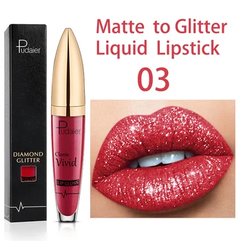 18 Farve Mat Skinnende Glimmer Liquid Lipstick Skinnende Lip Gloss Diamond Vandtæt Langvarig Pearl Lipgloss Kvinder Læbe Makeup