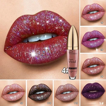 18 Farve Mat Skinnende Glimmer Liquid Lipstick Skinnende Lip Gloss Diamond Vandtæt Langvarig Pearl Lipgloss Kvinder Læbe Makeup