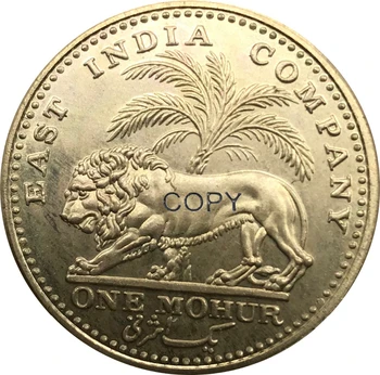 1835 Indien 1 En Mohur William IV King Gold Coin Messing Samleobjekter Kopi Mønt