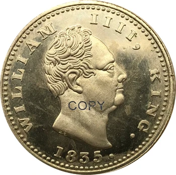 1835 Indien 1 En Mohur William IV King Gold Coin Messing Samleobjekter Kopi Mønt