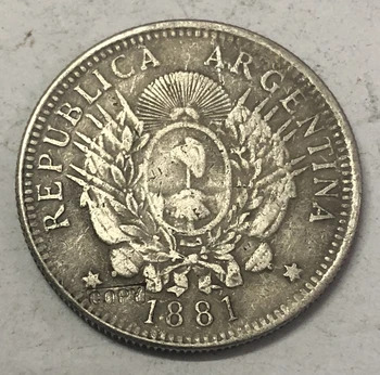 1881 Argentina 1 Peso Kopi