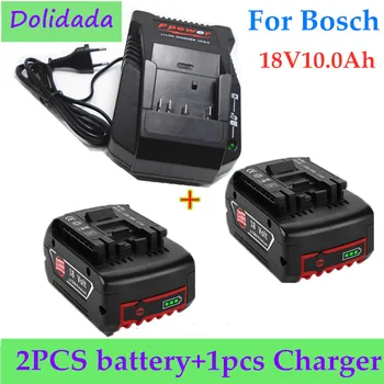 18V 18000mAh Genopladeligt Li-ion Batteri For Bosch 18V Batteri Backup 18.0 En Bærbar Udskiftning BAT609 Indikator+Oplader