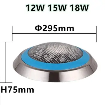 18W LED Swimmingpool Lampe IP68 Runde LED Undervands Lys DMX512 RGB-eller Enkelt farve Dam belysning DC24V Vandtæt Væg Lampe