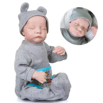 19 Tommer CUS60 Silikone Nyfødte 49CM Søde Genfødsel Dukker Med Et stykke Pyjamas, der Passer Kravle Baby Hat Børn Gaver