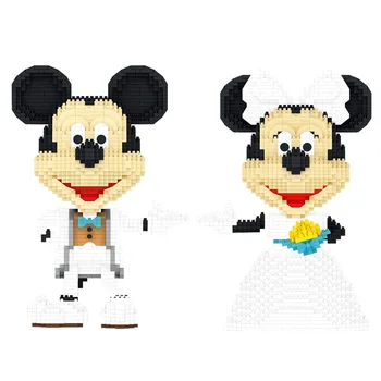 1919pcs+ Disney Mickey Mouse Diamant byggesten Minnie Mouse Brudekjole Micro Mursten Tal Legetøj Til Julegave