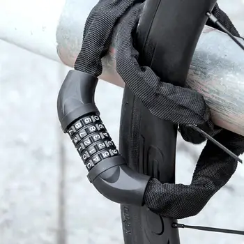 1m Cykel Lås Bærbare Anti-tyveri Metal Anti-korrosion, Batteri Cykel Password Kæde Lås for Motorcykel-MTB Cykel