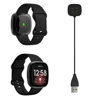 1m God Anti-indblanding Ydeevne Smart Armbånd med USB Opladning Kabel til Fitbit Versa 3/Sense Se Opladerens Netledning Wire