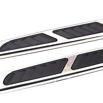 1Pair Chrome Bil Krop Klistermærker Hood Side Flow Vent Fender Decal Air Net Døren Mærkater Mærkat Simulering Bil Haj Gæller Outlet