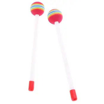 1pair Slikkepind Rainbow Ddrumstick Orff Baby Børn Slagtøj Tromlen Stick Toy 87HF